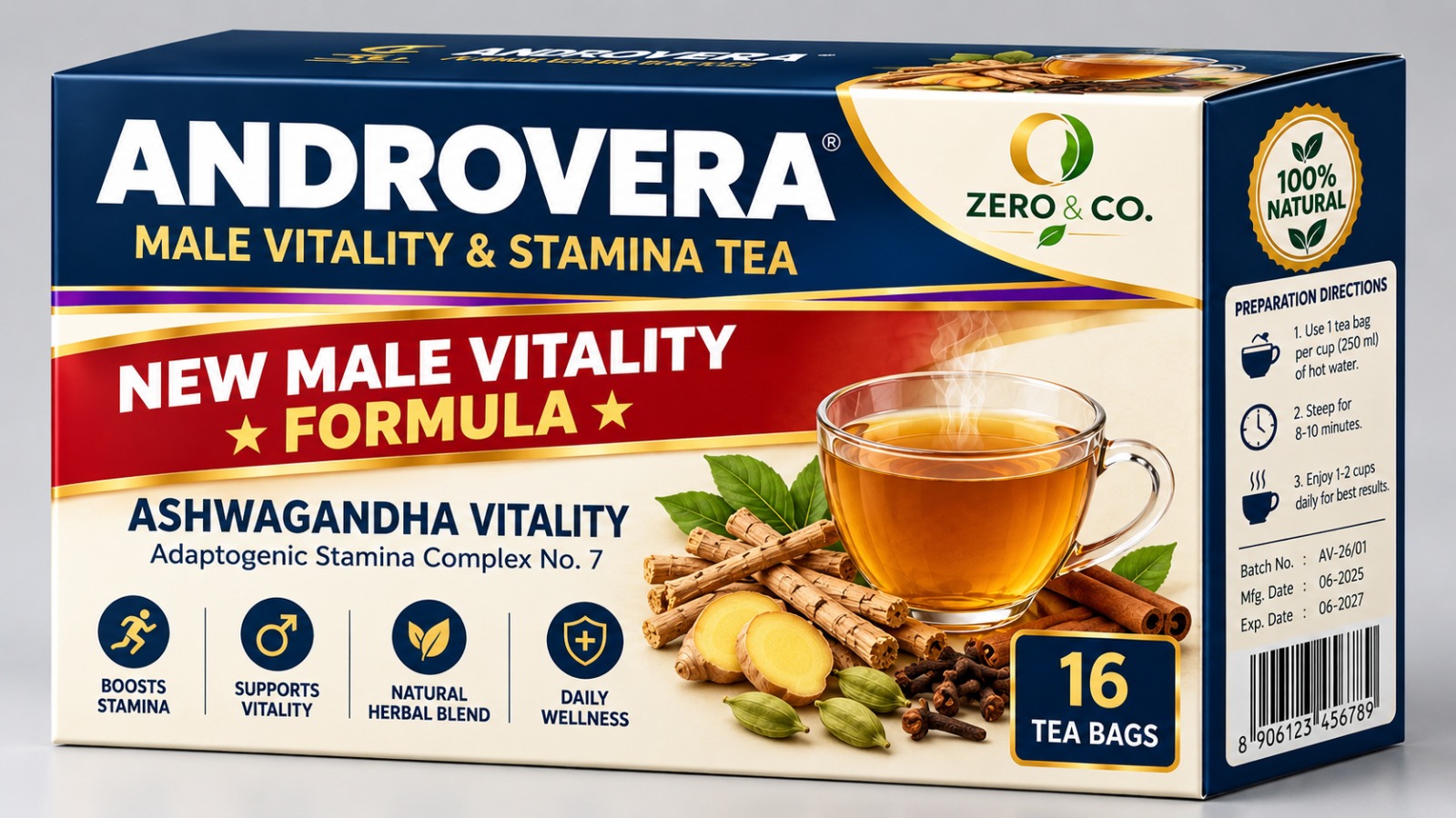 ANDROVERA Male Vitality & Stamina Tea