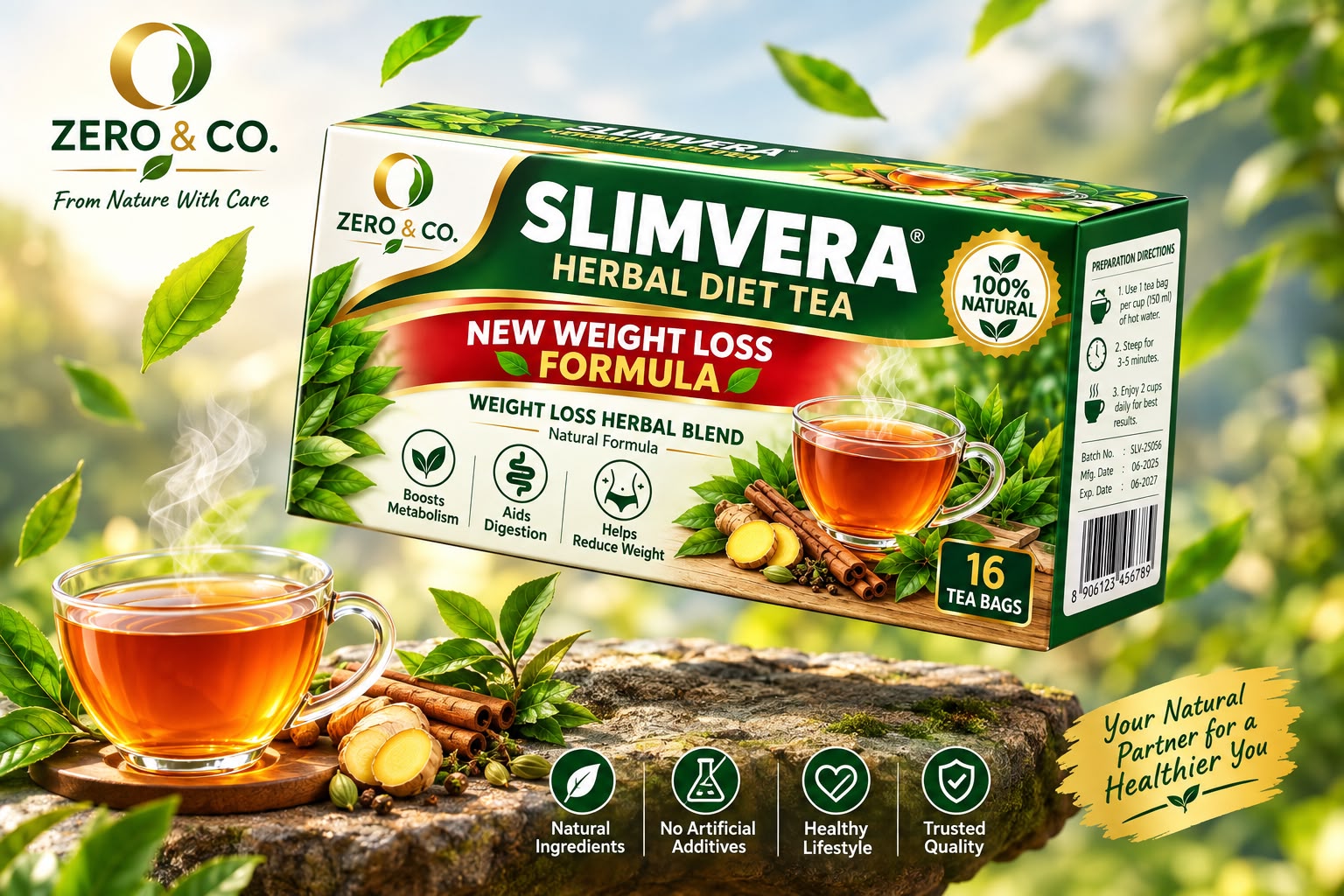 Slimvera Herbal Diet Tea Banner