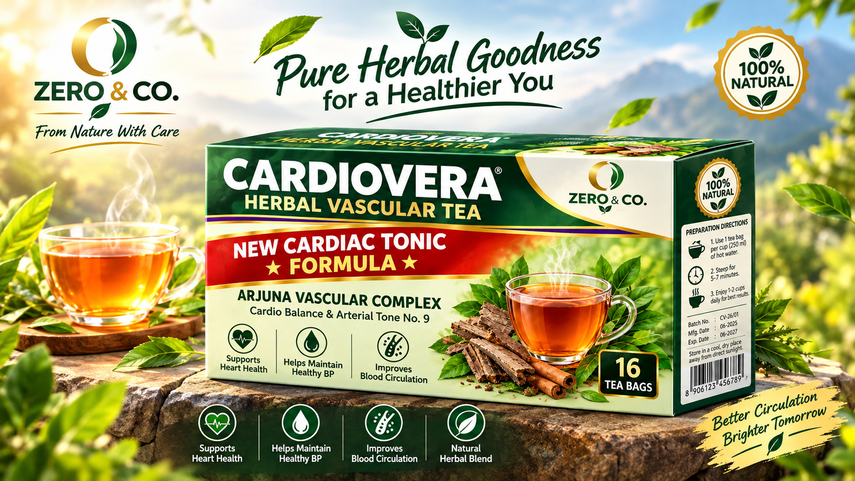 Cardiovera Herbal Vascular Tea Banner